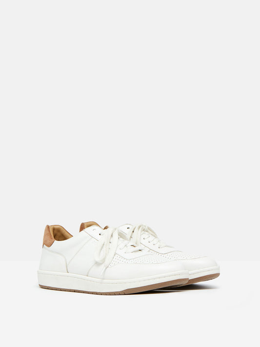 Colston White Leather Trainers