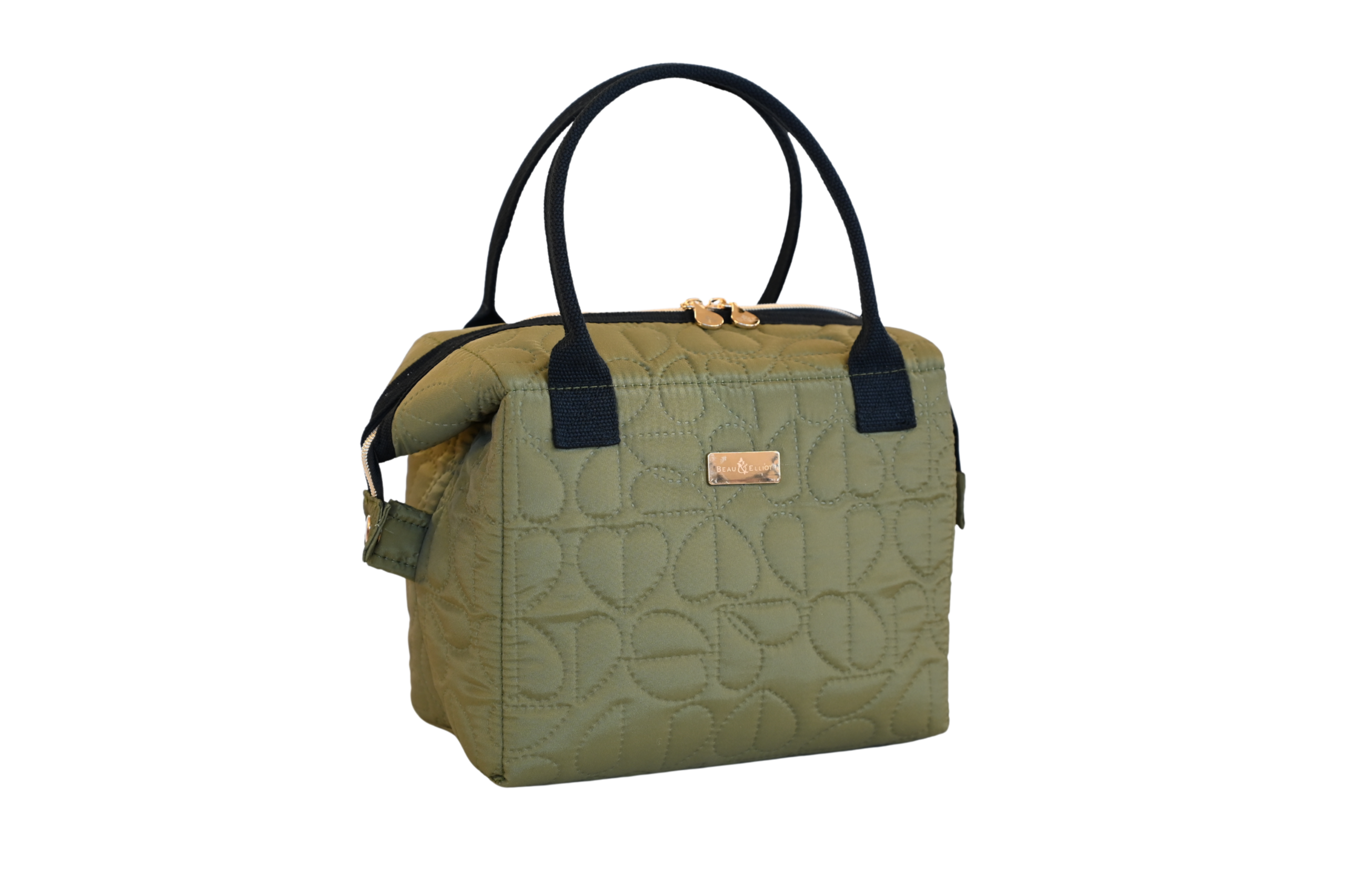 Oxford Quilted Convertible Lunch Bag Khaki