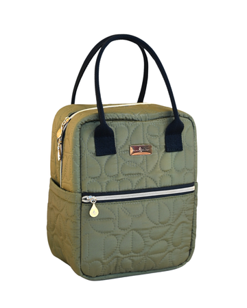 Oxford Quilted Upright Lunch Bag Khaki