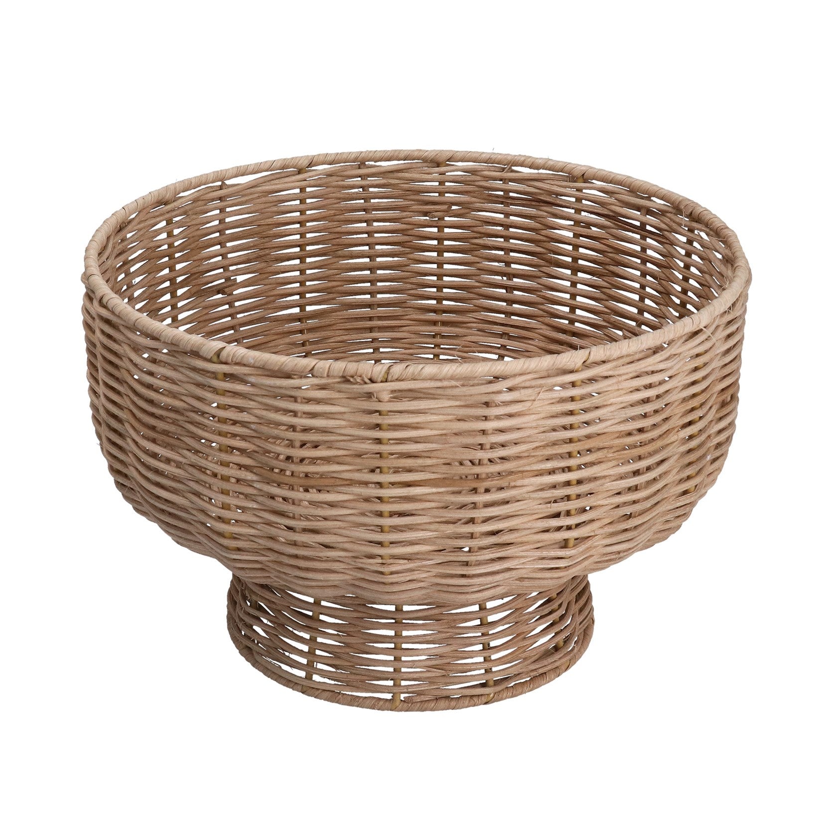 Rattan Basket 17cm - Round Pedestal Bowl