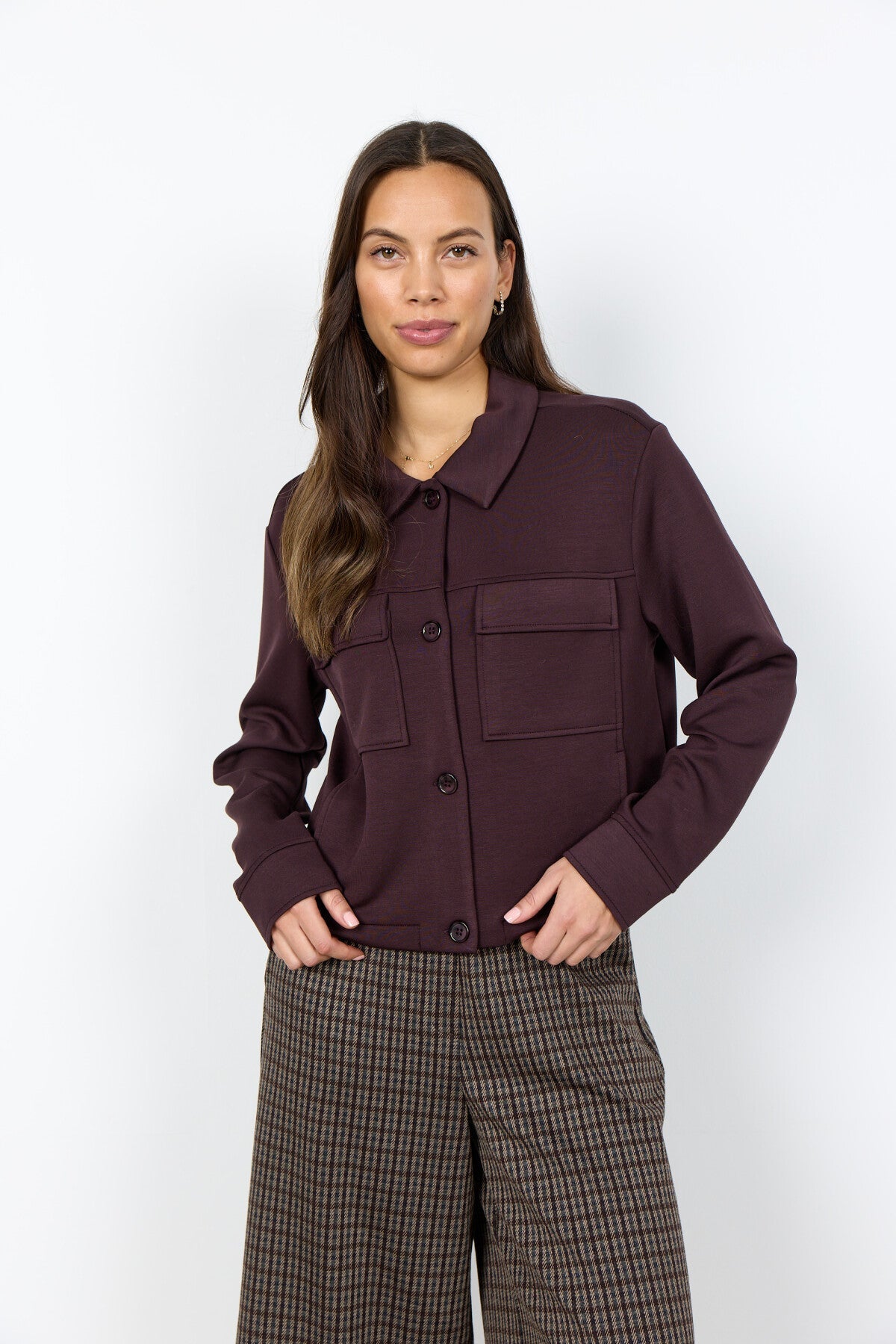 SC-BANU 337 Cardigan Dark plum