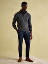 Hillside Charcoal Grey Quarter Zip Knit Jumper