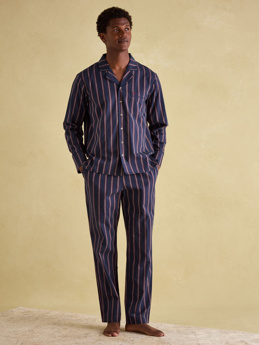 Hugo Navy Stripe Cotton Pyjama Set