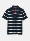 Filbert Navy & White Striped Polo Shirt