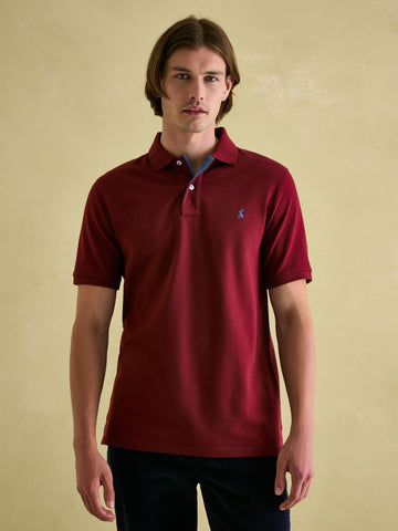 Woody Burgundy Red Regular Fit Cotton Pique Polo Shirt