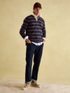 Onside Navy & Brown Striped Rugby Shirt