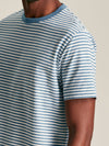 Boathouse Blue Stripe Jersey Crew Neck T-Shirt