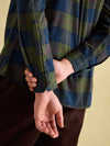 Buchanan Navy Soft Brushed Cotton Check Shirt