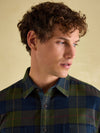 Buchanan Navy Soft Brushed Cotton Check Shirt