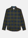 Buchanan Navy Soft Brushed Cotton Check Shirt