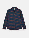 Invitation Navy Ditsy Cotton Shirt