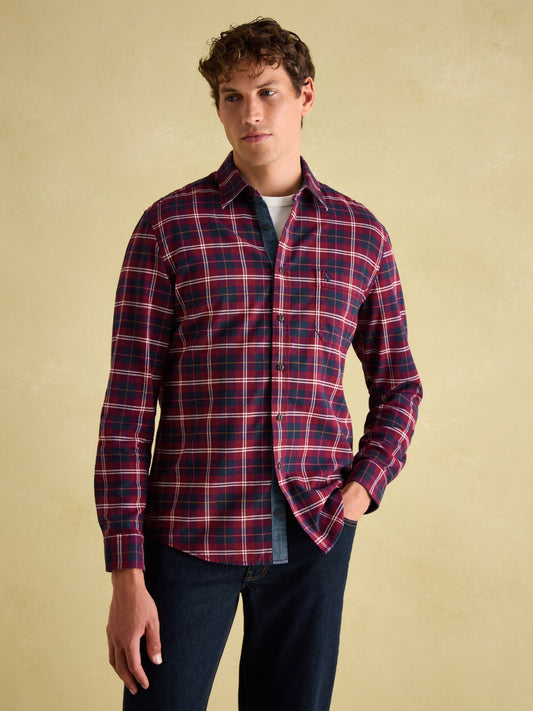 Buchanan Red Soft Brushed Cotton Check Shirt