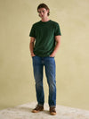 Denton Dark Green Plain Jersey Crew Neck T-Shirt