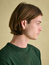 Denton Dark Green Plain Jersey Crew Neck T-Shirt