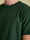 Denton Dark Green Plain Jersey Crew Neck T-Shirt