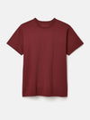 Denton Burgundy Red Plain Jersey Crew Neck T-Shirt