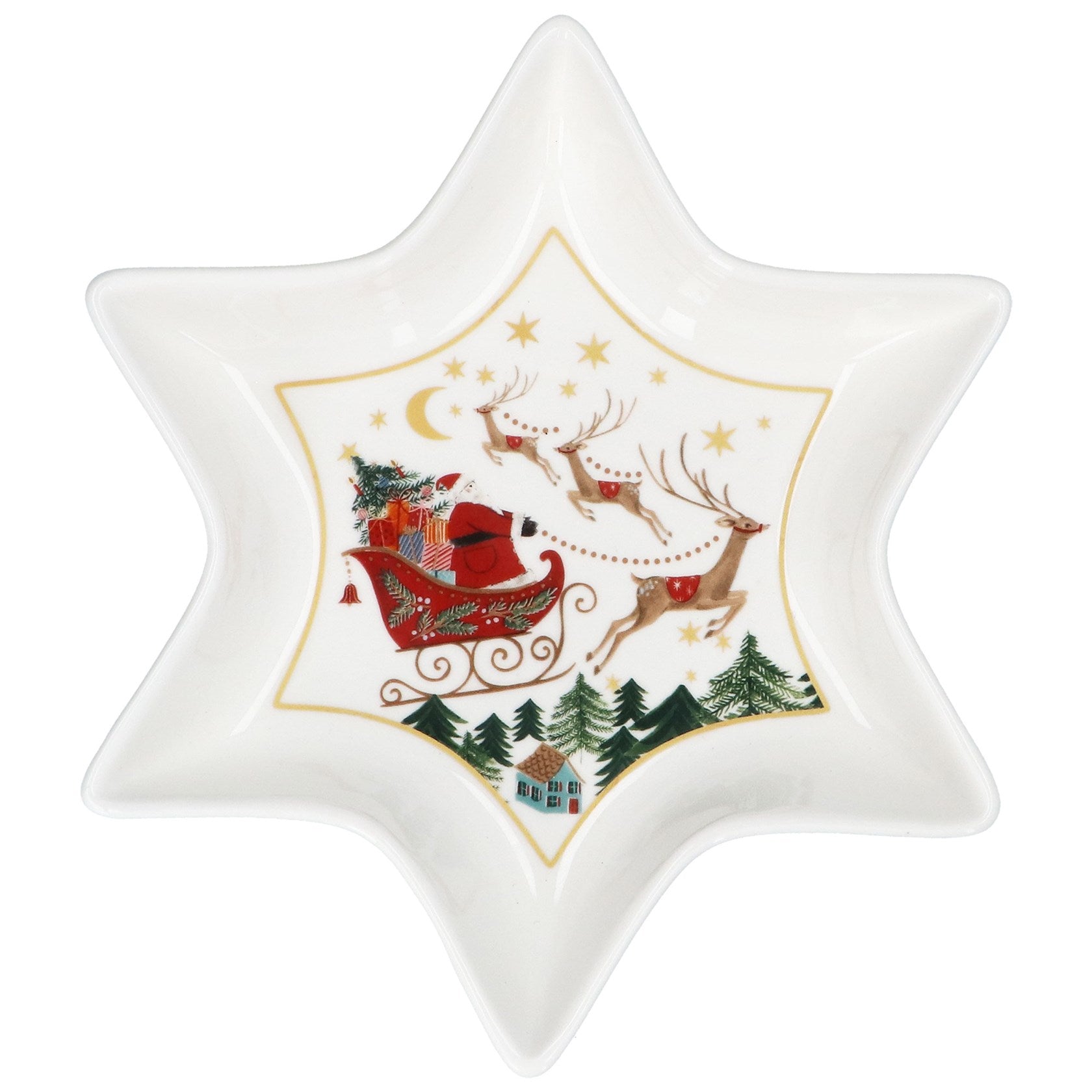 Bone China Star Dish, 23cm – Nostalgia Sleigh