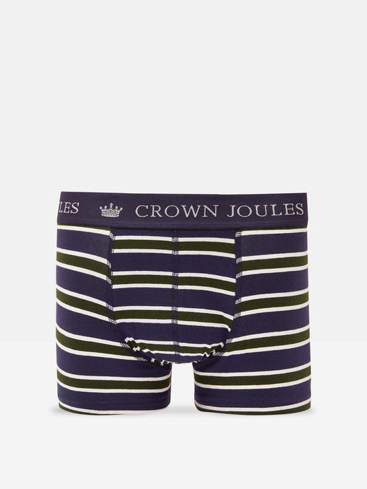 Crown Joules Green/Navy Pack of Two Cotton Briefs