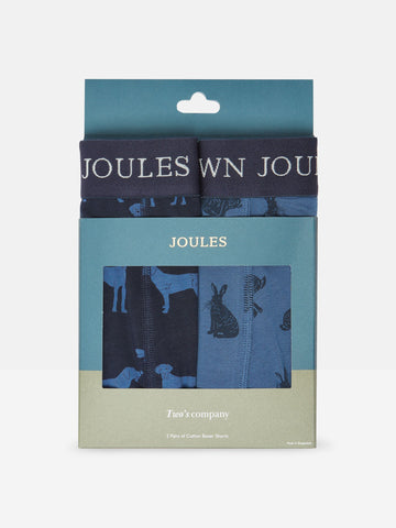 Crown Joules Navy Pack of Two Cotton Briefs