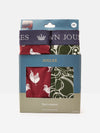 Crown Joules Navy/Red Pack of Two Cotton Briefs