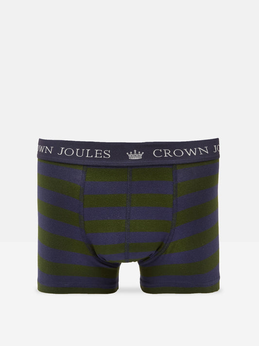 Crown Joules Green/Purple Pack of Two Cotton Briefs