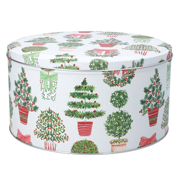 Metal Cake Tin 23cm – Christmas Topiary