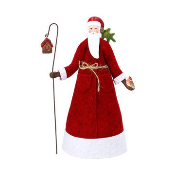 Tree Top Orn, 18cm – Santa w Lantern