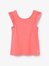 Butterfly Pink Frill Sleeve Jersey Vest