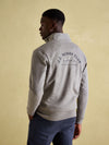 Jenkins Grey Marl Quarter Zip Graphic Sweatshirt