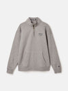 Jenkins Grey Marl Quarter Zip Graphic Sweatshirt