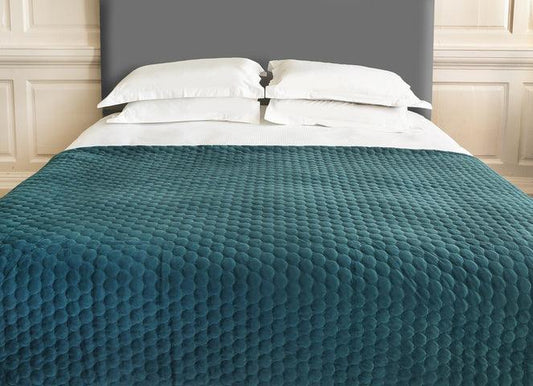 Halo Bedspread Teal - RUTHERFORD & Co