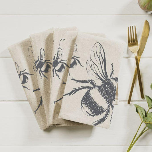 BEE LINEN NAPKINS (SET OF 4) - RUTHERFORD & Co