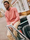 Alistair Pink French Rib Quarter Zip Sweatshirt