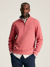 Alistair Pink French Rib Quarter Zip Sweatshirt