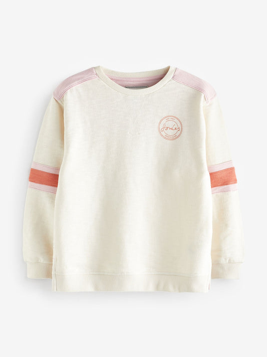 Cara Cream Colourblock Crewneck Sweatshirt