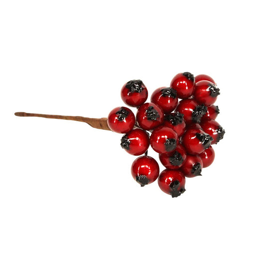 Red Holly Berry Bunch Pick