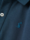 Woody Navy Blue Pique Cotton Polo Shirt