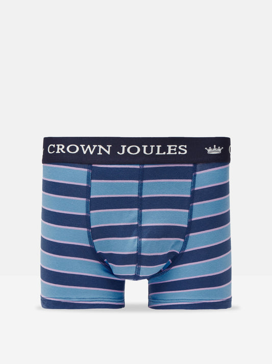 Crown Joules Blue Purple Cotton Boxer Briefs (2 Pack)