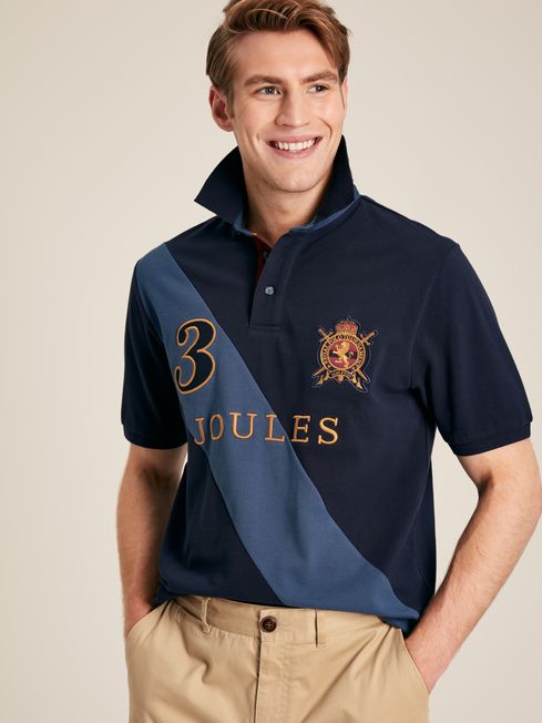 Embellished Navy Classic Fit Polo Shirt
