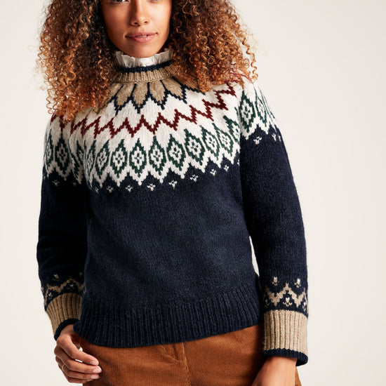 Etta Navy Fair Isle Jumper – RUTHERFORD & Co