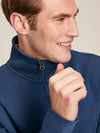 Alistair Blue Quarter Zip Cotton Sweatshirt