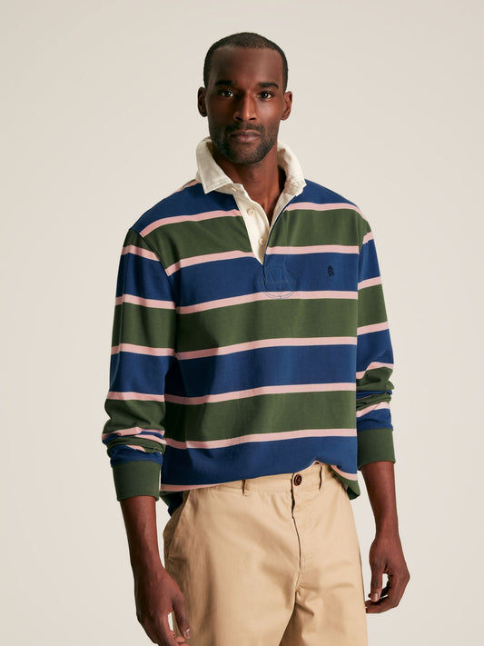Onside Green/Navy Striped Rugby Shirt