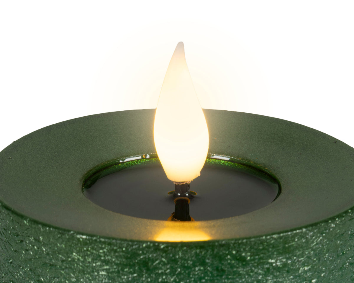 Lumineo LED Wick Candle – Green, 20 cm