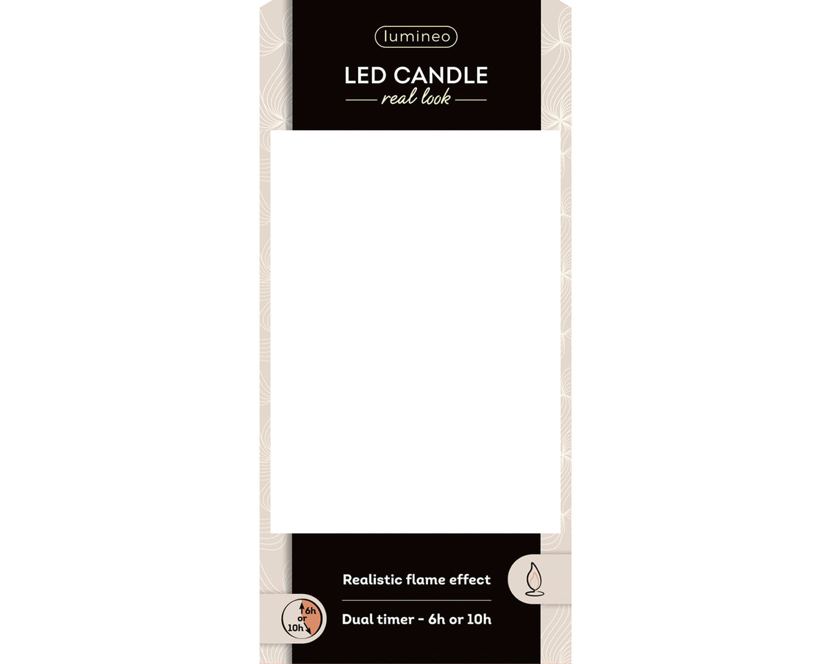 Lumineo LED Wick Candle – Green, 20 cm
