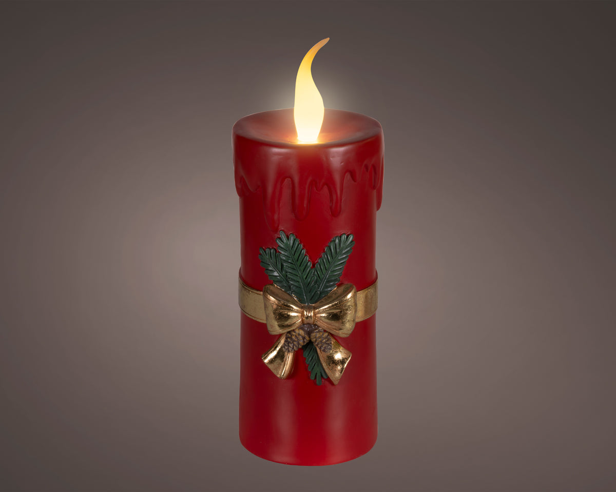 Lumineo LED candle star red 44 cm