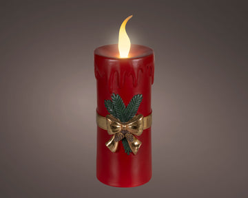 Lumineo LED candle star red 44 cm