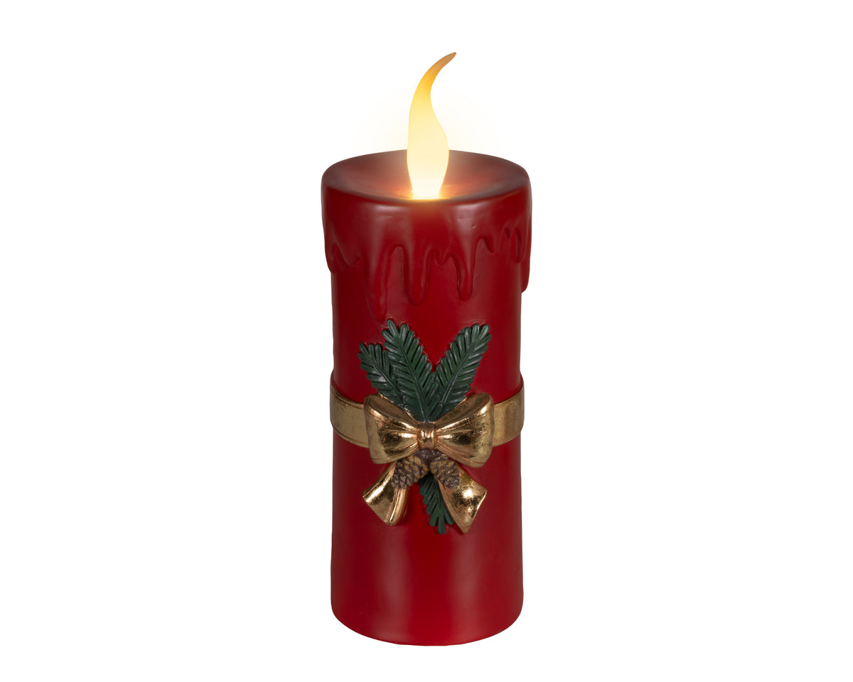 Lumineo LED candle star red 44 cm