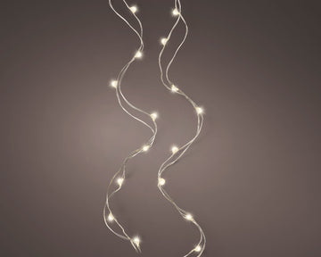 Micro LED String Lights Steady Battery Operated Indoor - Silver Warm White