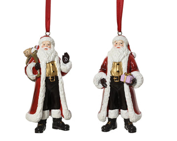 Decoris Hanging Santa Figure - Assorted