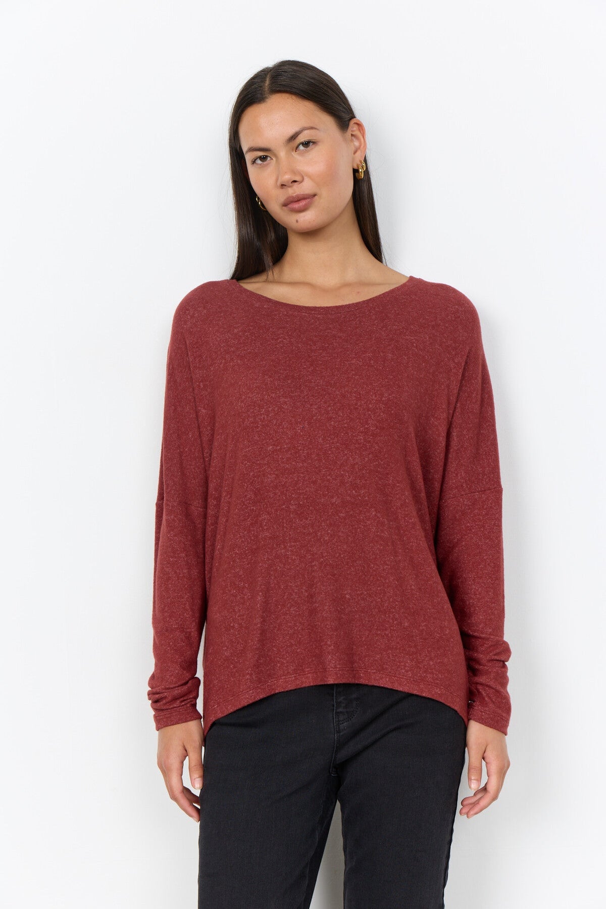 SC-BIARA 1 Blouse Ruby red
